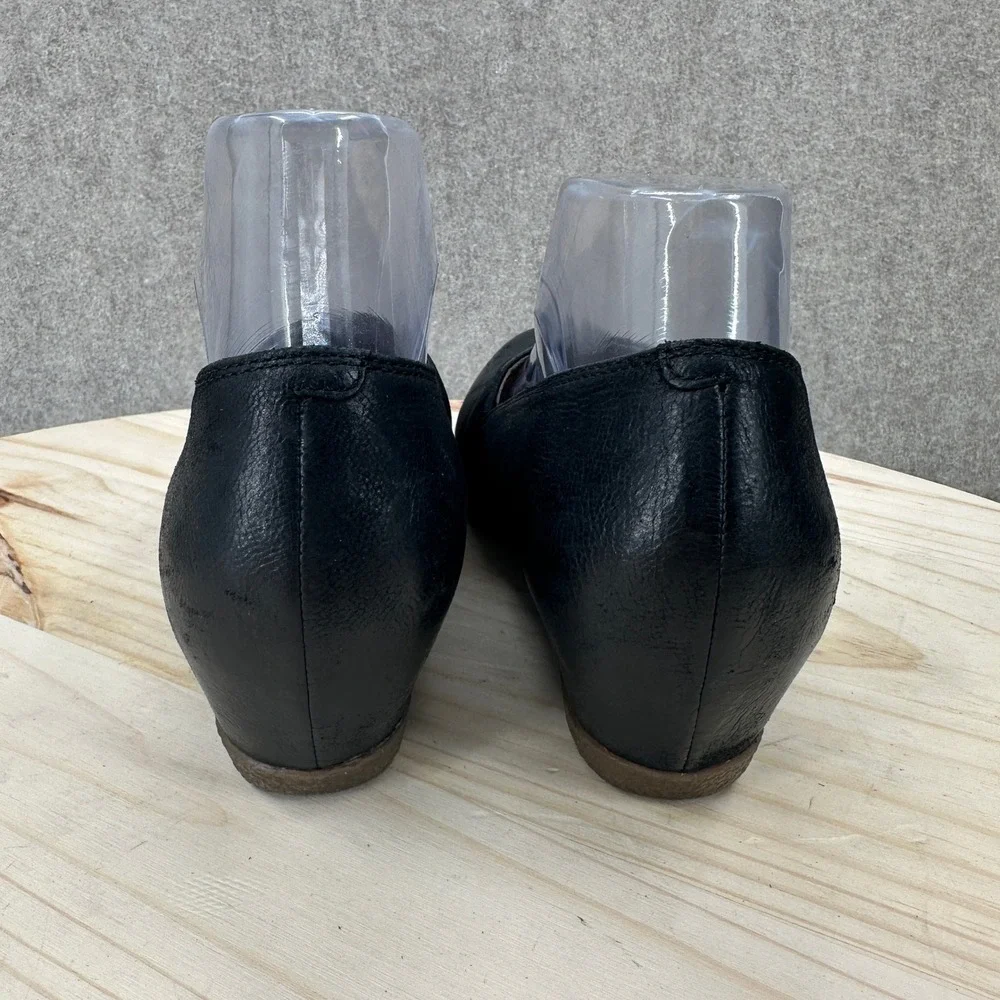 Dansko Liliana Wedge Pumps 7.5-8 Leather V-Cut Slip On Professional Comfort